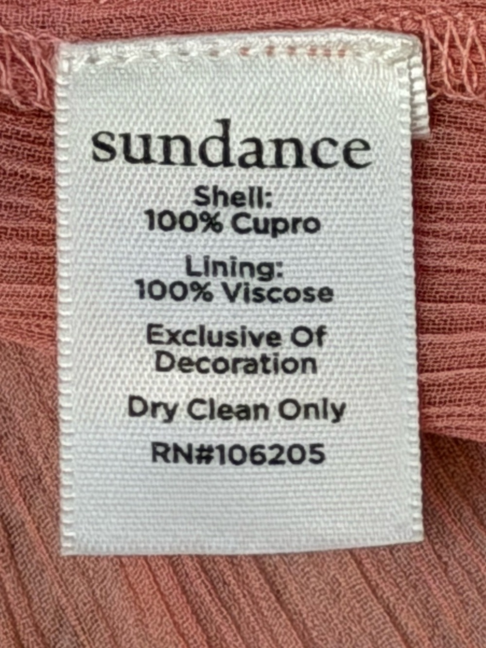 Sundance Rosalie Tucked & Tiered Crepe Coral Women’s size M Cottagecore - Picture 9 of 14
